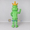 Custom Green and Gold Frog Prince Character Mascot Costume Adult Full Body Suit for Theme Parties Custom Green and Gold Frog Prince Character Mascot Costume Adult Full Body Suit for Theme Parties
