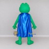 Custom Green and Blue Superhero Frog Mascot Costume Adult Full Body Suit for Theme Parties Custom Green and Blue Superhero Frog Mascot Costume Adult Full Body Suit for Theme Parties