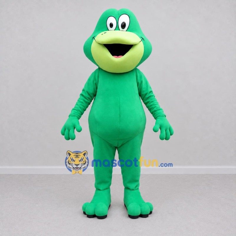 Custom Green and Yellow Frog Character Mascot Costume Adult Full Body Suit for School Events Custom Green and Yellow Frog Character Mascot Costume Adult Full Body Suit for School Events