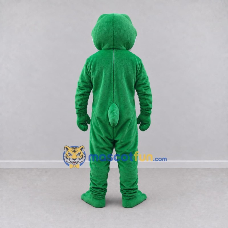 Custom Green and White Frog Character Mascot Costume Adult Full Body Suit for School Events Custom Green and White Frog Character Mascot Costume Adult Full Body Suit for School Events