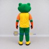 Custom Green and Yellow Frog in Sportswear Mascot Costume Adult Full Body Suit for Sports Events Custom Green and Yellow Frog in Sportswear Mascot Costume Adult Full Body Suit for Sports Events