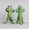 Custom Light Green Muscular Crocodile Character Mascot Costume Adult Full Body Suit for Sports Events
