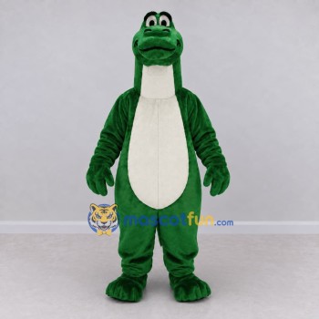 Custom Dark Green and White Frog Character Mascot Costume Adult Full Body Suit for School Events Custom Dark Green and White Frog Character Mascot Costume Adult Full Body Suit for School Events