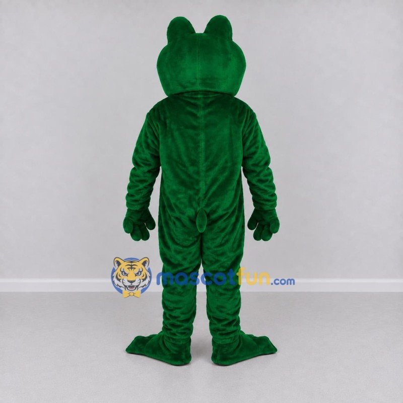Custom Green and White Frog Mascot Costume Adult Full Body Suit for School Events Custom Green and White Frog Mascot Costume Adult Full Body Suit for School Events