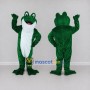 Custom Green and White Frog Mascot Costume Adult Full Body Suit for School Events