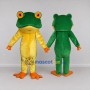 Custom Green and Yellow Frog Mascot Costume Adult Full Body Suit for School Events