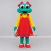 Custom Green and Red Frog Characters in Colorful Outfits Mascot Costume Adult Full Body Suit for School Events Custom Green and Red Frog Characters in Colorful Outfits Mascot Costume Adult Full Body Suit for School Events