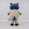 Custom Blue and Tan Fish Character in a Suit Mascot Costume Adult Full Body Suit for Theme Parties