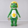 Custom Green and Yellow Frog Character with a Helmet Mascot Costume Adult Full Body Suit for Theme Parties Custom Green and Yellow Frog Character with a Helmet Mascot Costume Adult Full Body Suit for Theme Parties