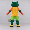 Custom Green and Yellow Frog in Sportswear Mascot Costume Adult Full Body Suit for Sports Events Custom Green and Yellow Frog in Sportswear Mascot Costume Adult Full Body Suit for Sports Events