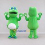 Custom Green and White Frog Character Mascot Costume Adult Full Body Suit for School Events