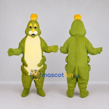 Custom Olive Green and Yellow Caterpillar Character Mascot Costume Adult Full Body Suit for Garden Events
