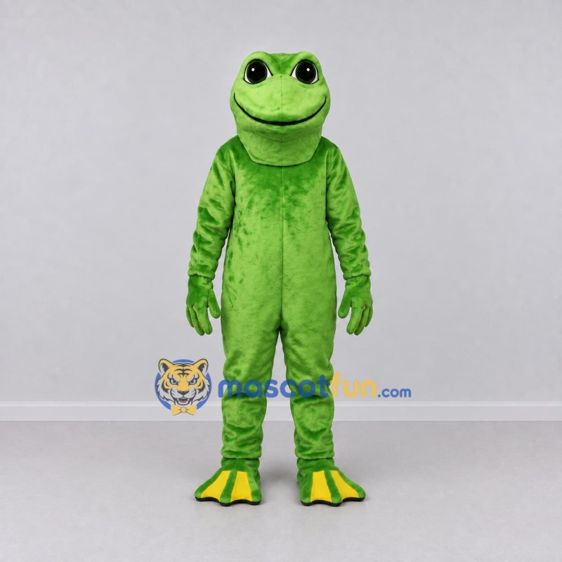 Custom Green Frog Mascot Costume Adult Full Body Suit for School Events Custom Green Frog Mascot Costume Adult Full Body Suit for School Events