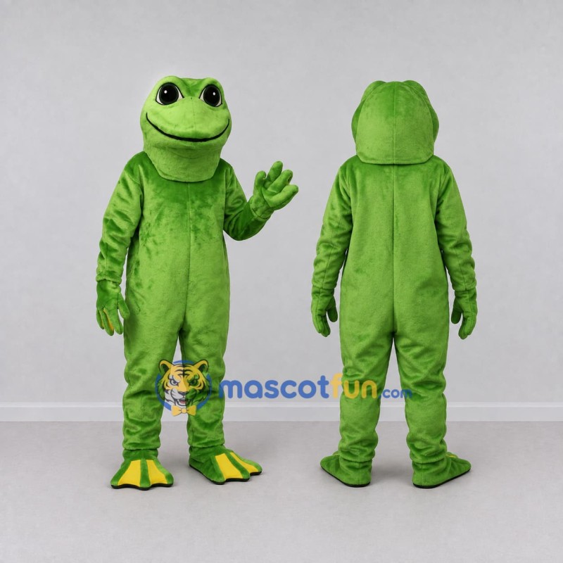 Custom Green Frog Mascot Costume Adult Full Body Suit for School Events Custom Green Frog Mascot Costume Adult Full Body Suit for School Events