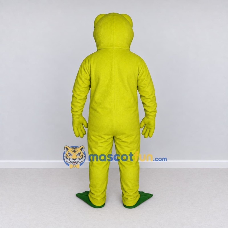 Custom Yellow Green Frog Character Mascot Costume Adult Full Body Suit for School Events Custom Yellow Green Frog Character Mascot Costume Adult Full Body Suit for School Events