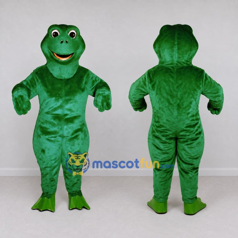 Custom Green Frog Character Mascot Costume Adult Full Body Suit for School Events Custom Green Frog Character Mascot Costume Adult Full Body Suit for School Events