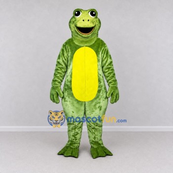 Custom Green and Yellow Frog Mascot Costume Adult Full Body Suit for School Events Custom Green and Yellow Frog Mascot Costume Adult Full Body Suit for School Events