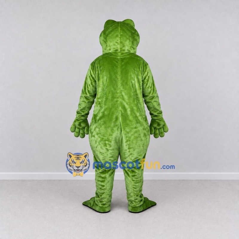 Custom Green and Yellow Frog Mascot Costume Adult Full Body Suit for School Events Custom Green and Yellow Frog Mascot Costume Adult Full Body Suit for School Events