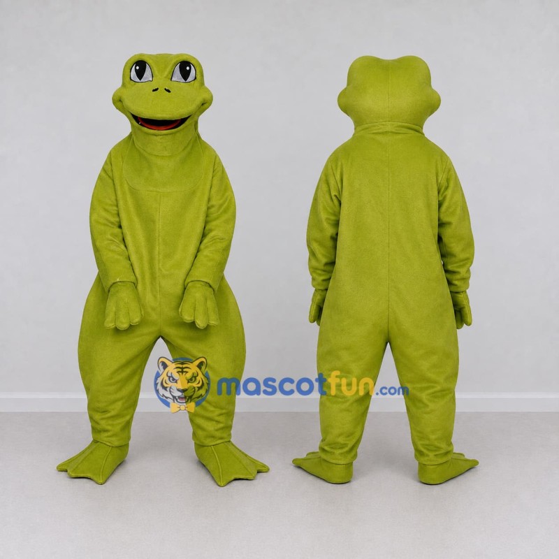 Custom Yellow Green Frog Mascot Costume Adult Full Body Suit for School Events Custom Yellow Green Frog Mascot Costume Adult Full Body Suit for School Events