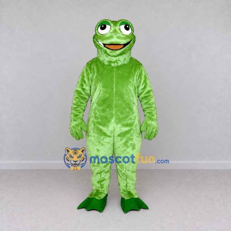 Custom Green Frog Character Mascot Costume Adult Full Body Suit for School Events Custom Green Frog Character Mascot Costume Adult Full Body Suit for School Events