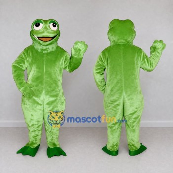 Custom Green Frog Character Mascot Costume Adult Full Body Suit for School Events