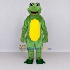 Custom Green and Yellow Frog Mascot Costume Adult Full Body Suit for School Events