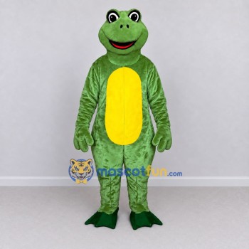 Custom Green and Yellow Frog Mascot Costume Adult Full Body Suit for School Events Custom Green and Yellow Frog Mascot Costume Adult Full Body Suit for School Events
