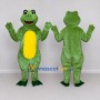 Custom Green and Yellow Frog Mascot Costume Adult Full Body Suit for School Events