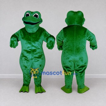 Custom Green Frog Character Mascot Costume Adult Full Body Suit for School Events