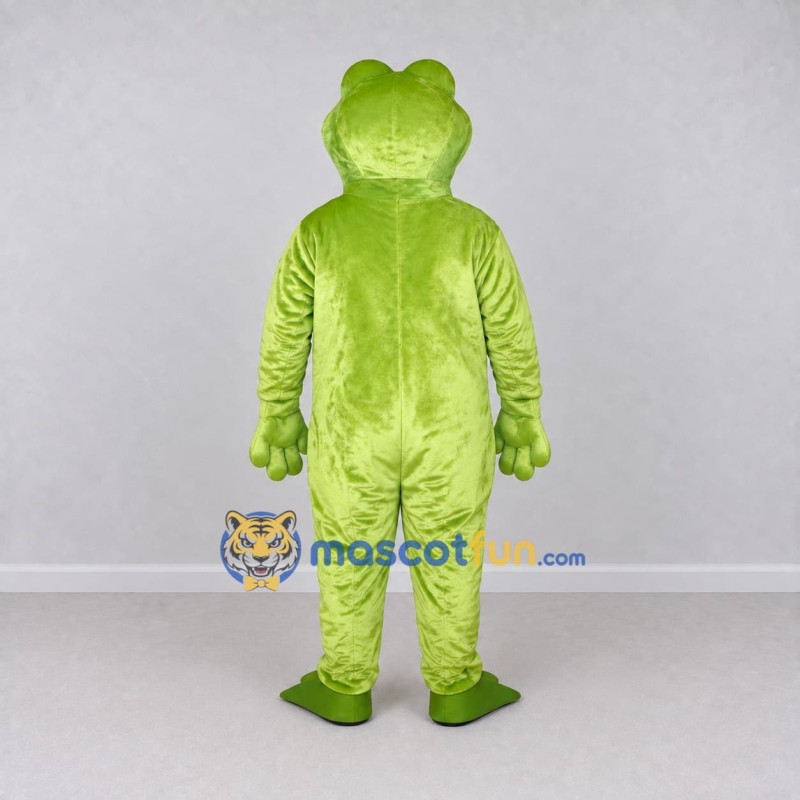 Custom Light Green Frog Character Mascot Costume Adult Full Body Suit for School Events Custom Light Green Frog Character Mascot Costume Adult Full Body Suit for School Events