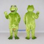 Custom Light Green Frog Character Mascot Costume Adult Full Body Suit for School Events