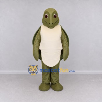 Custom Olive Green and Cream Turtle Mascot Costume Adult Full Body Suit for Wildlife Events Custom Olive Green and Cream Turtle Mascot Costume Adult Full Body Suit for Wildlife Events