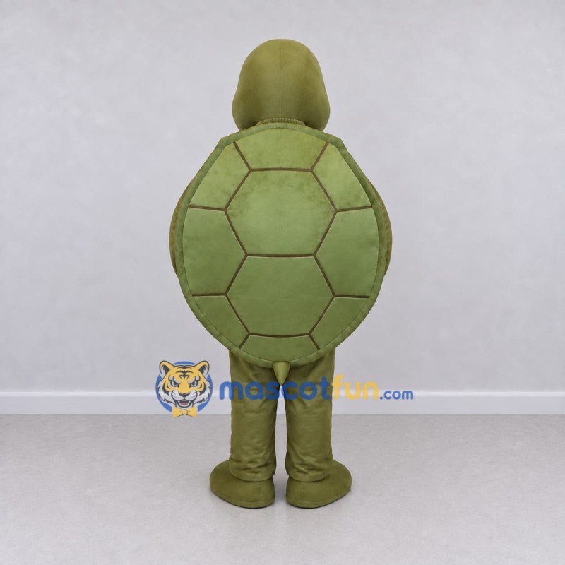 Custom Olive Green and Cream Turtle Mascot Costume Adult Full Body Suit for Wildlife Events Custom Olive Green and Cream Turtle Mascot Costume Adult Full Body Suit for Wildlife Events