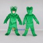 Custom Green Open-Face Frog Character Mascot Costume Adult Full Body Suit for School Events