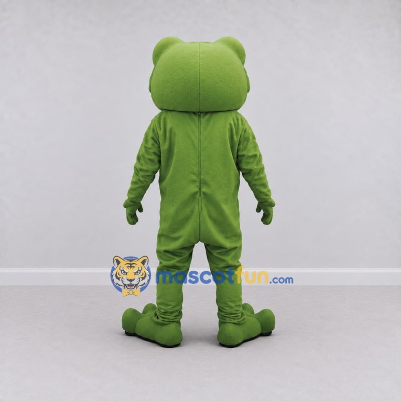 Custom Green and White Frog Character Mascot Costume Adult Full Body Suit for School Events Custom Green and White Frog Character Mascot Costume Adult Full Body Suit for School Events