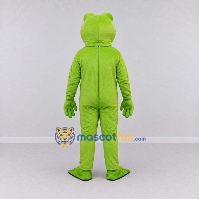 Custom Light Green and Yellow Frog Mascot Costume Adult Full Body Suit for School Events Custom Light Green and Yellow Frog Mascot Costume Adult Full Body Suit for School Events