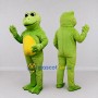 Custom Light Green and Yellow Frog Mascot Costume Adult Full Body Suit for School Events