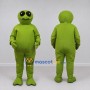 Custom Olive Green Frog Character Mascot Costume Adult Full Body Suit for School Events