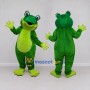 Custom Green and Lime Frog Character Mascot Costume Adult Full Body Suit for School Events