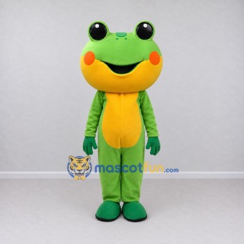 Custom Green and Yellow Frog Character Mascot Costume Adult Full Body Suit for School Events Custom Green and Yellow Frog Character Mascot Costume Adult Full Body Suit for School Events