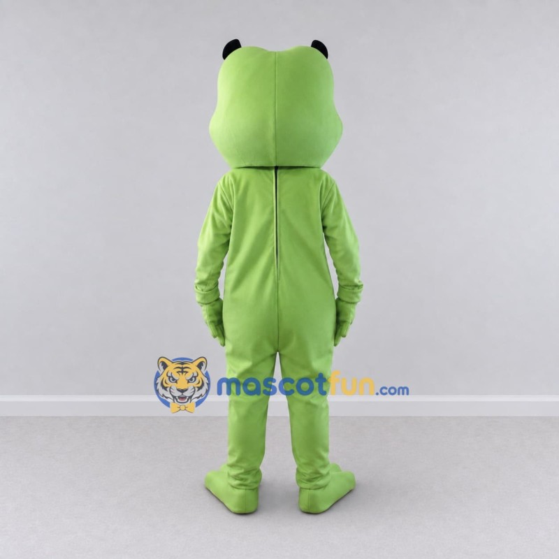 Custom Light Green and White Frog Character Mascot Costume Adult Full Body Suit for School Events Custom Light Green and White Frog Character Mascot Costume Adult Full Body Suit for School Events