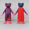 Custom Purple and Red Superhero Frog Mascot Costume Adult Full Body Suit for Theme Parties