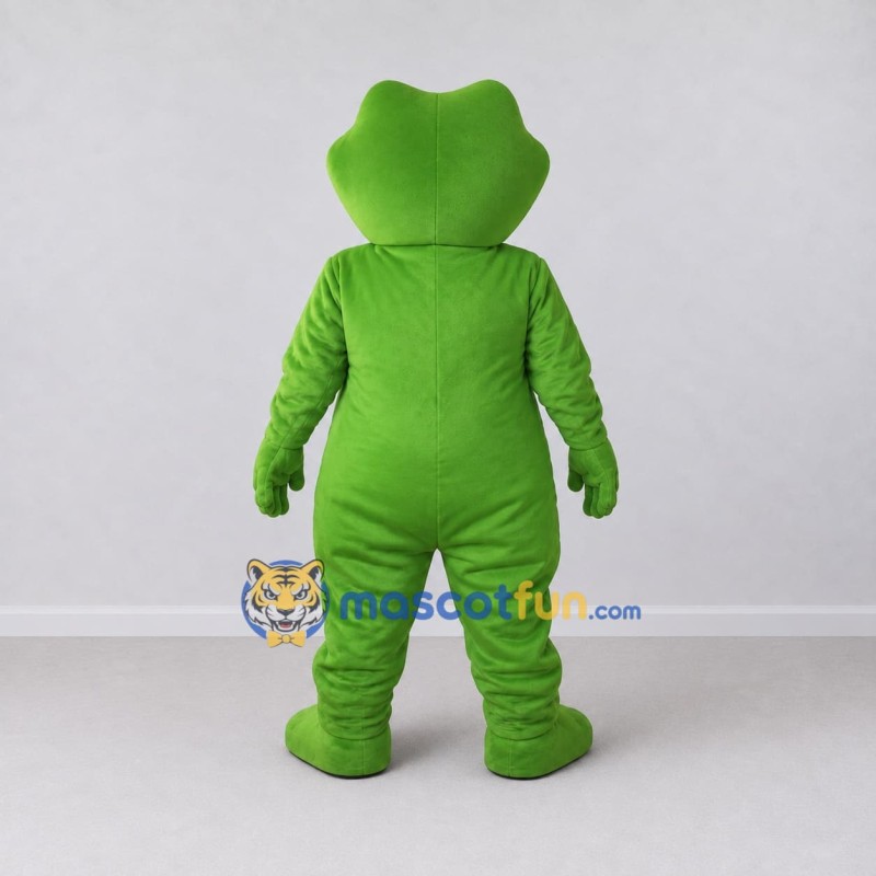 Custom Green and White Frog Character Mascot Costume Adult Full Body Suit for School Events Custom Green and White Frog Character Mascot Costume Adult Full Body Suit for School Events