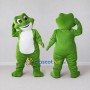 Custom Green and White Frog Character Mascot Costume Adult Full Body Suit for School Events