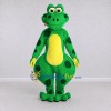 Custom Green and Black Spotted Frog Character Mascot Costume Adult Full Body Suit for School Events Custom Green and Black Spotted Frog Character Mascot Costume Adult Full Body Suit for School Events