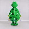 Custom Green and Black Spotted Frog Character Mascot Costume Adult Full Body Suit for School Events Custom Green and Black Spotted Frog Character Mascot Costume Adult Full Body Suit for School Events