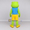 Custom Light Green and Blue Frog in Summer Clothes Mascot Costume Adult Full Body Suit for Summer Events Custom Light Green and Blue Frog in Summer Clothes Mascot Costume Adult Full Body Suit for Summer Events