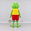 Custom Light Green and Yellow Frog in a Tank Top and Shorts Mascot Costume Adult Full Body Suit for Summer Events Custom Light Green and Yellow Frog in a Tank Top and Shorts Mascot Costume Adult Full Body Suit for Summer Events