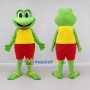 Custom Light Green and Yellow Frog in a Tank Top and Shorts Mascot Costume Adult Full Body Suit for Summer Events