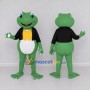 Custom Green and Black Frog in a Tuxedo Jacket Mascot Costume Adult Full Body Suit for Theme Parties